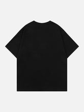 T-shirt à patch papillon en maille creuse